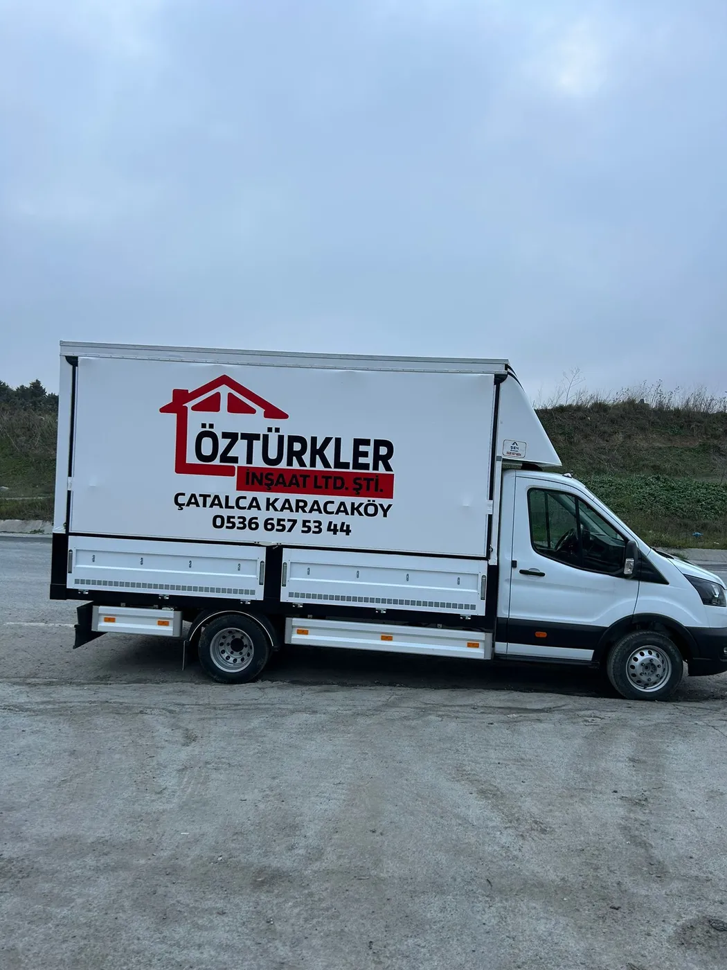 Şen Branda beyaz branda kasa kamyon - Öztürkler İnşaat aracı